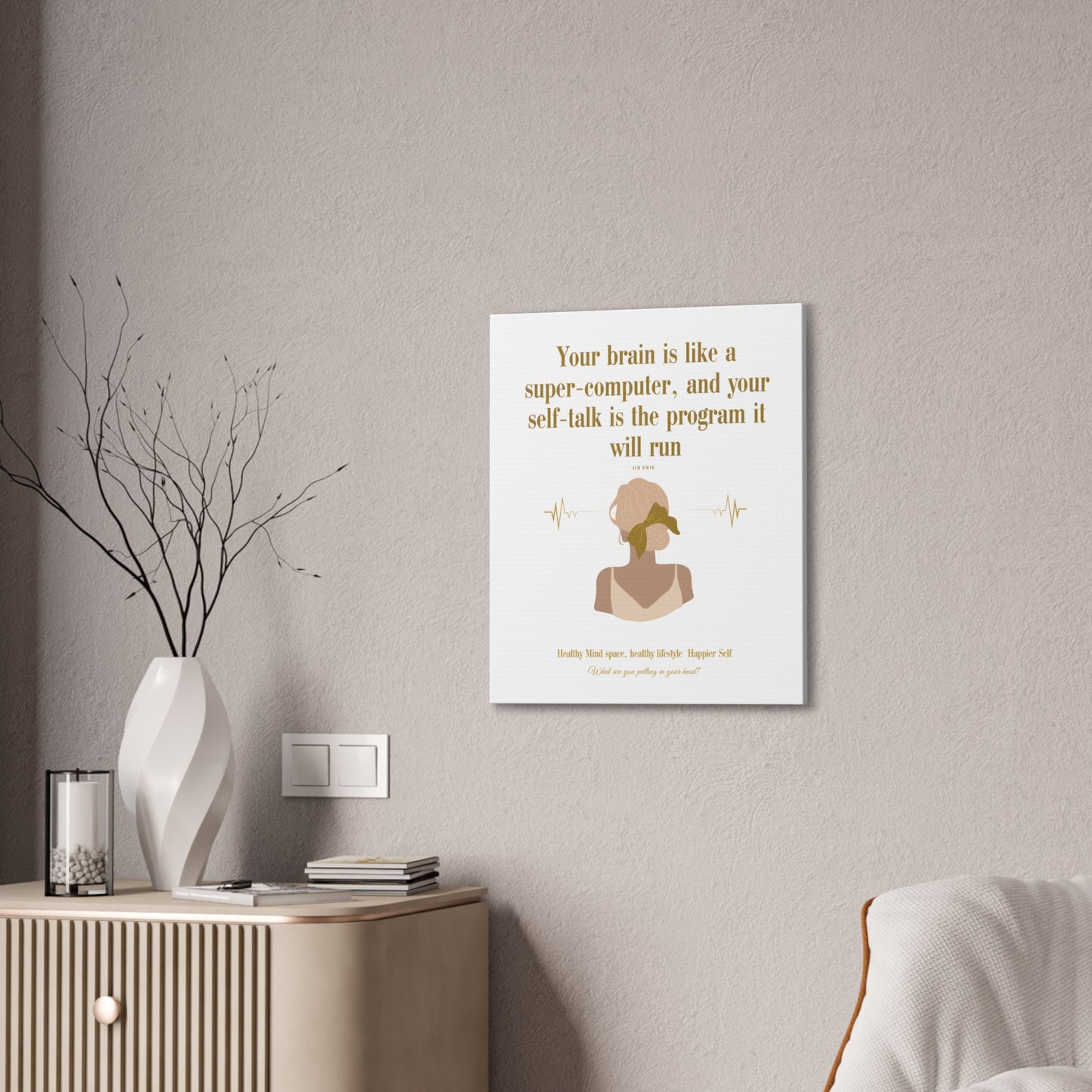 Inspirational Canvas Art: Positive Self-Talk Decor