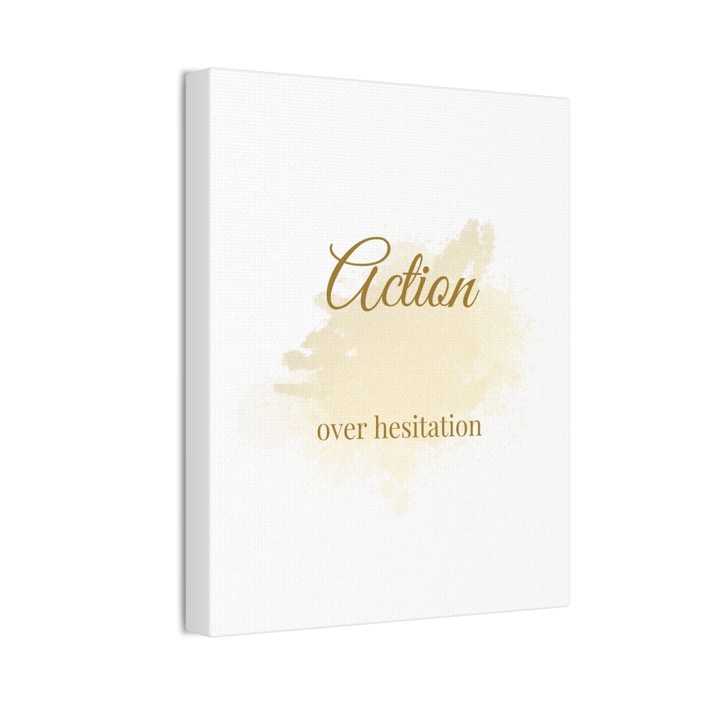 Inspirational Canvas Art - "Action over Hesitation" Motivational Wall Decor