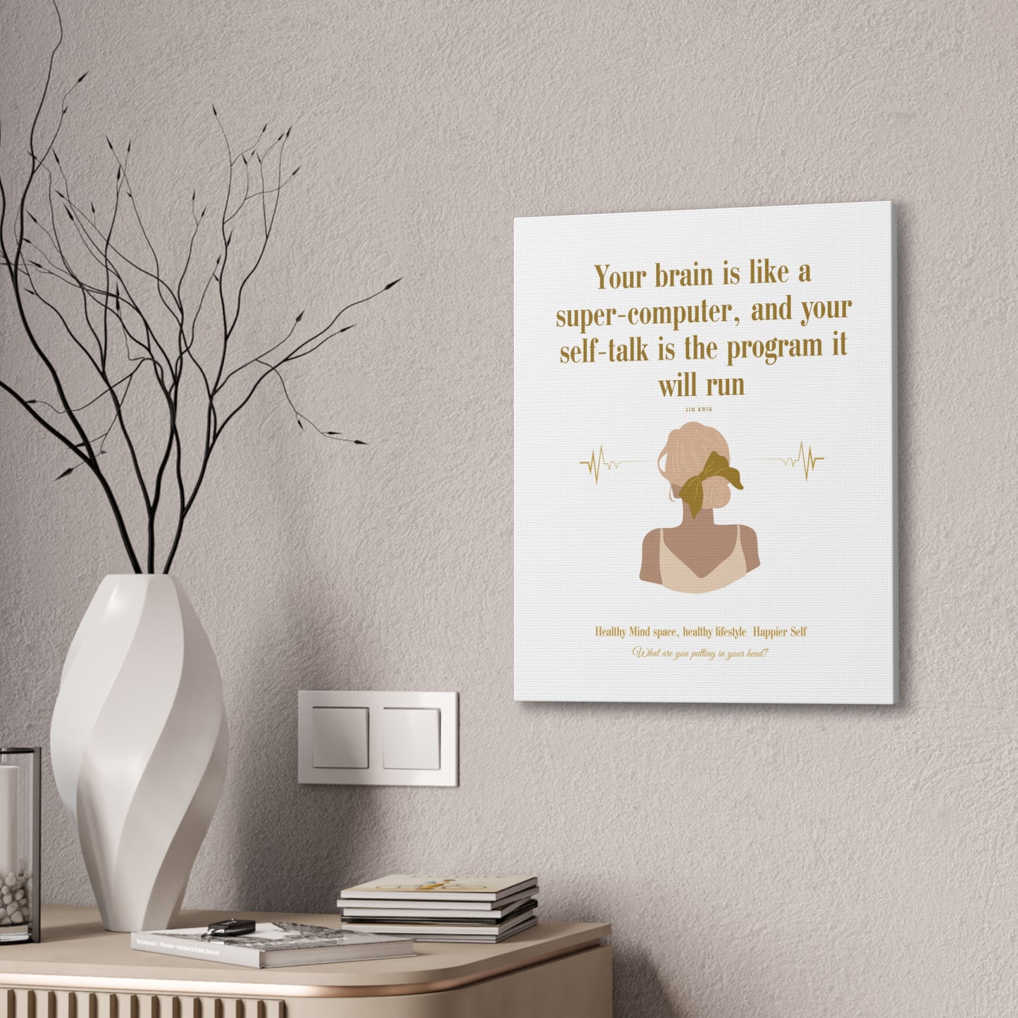 Inspirational Canvas Art: Positive Self-Talk Decor