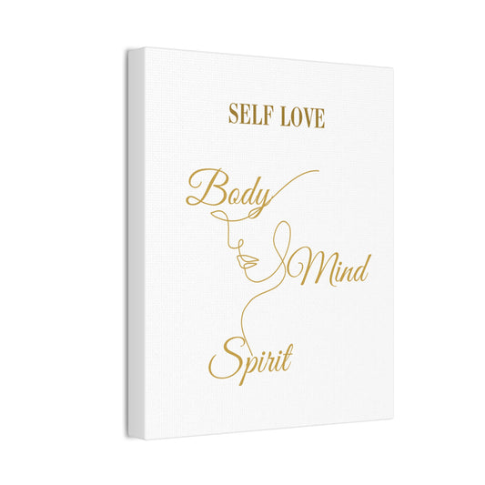 Self Love Canvas Art - Body Mind Spirit Wall Decor