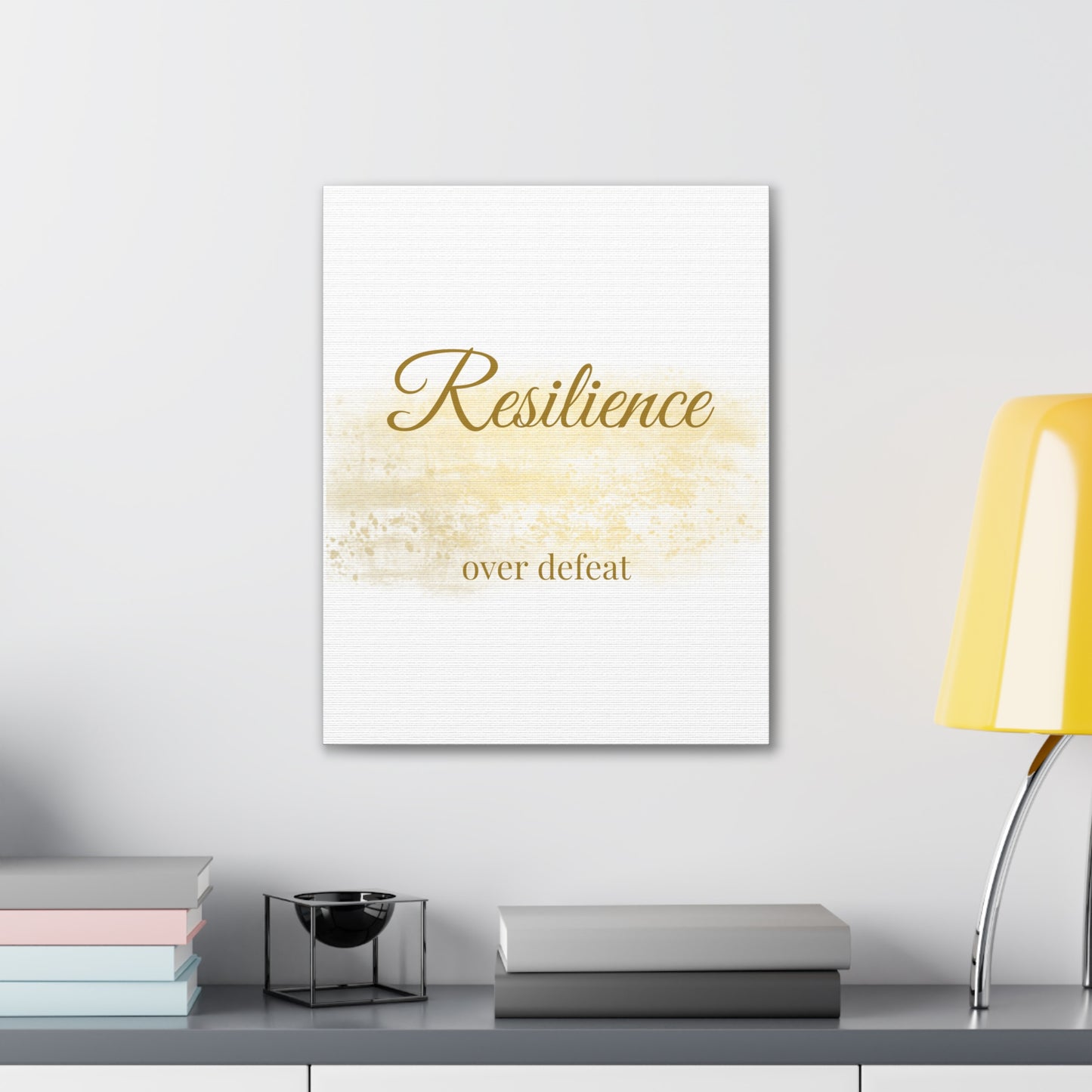 Inspirational Canvas Wall Art - "Resilience Over Defeat" - Motivational Decor