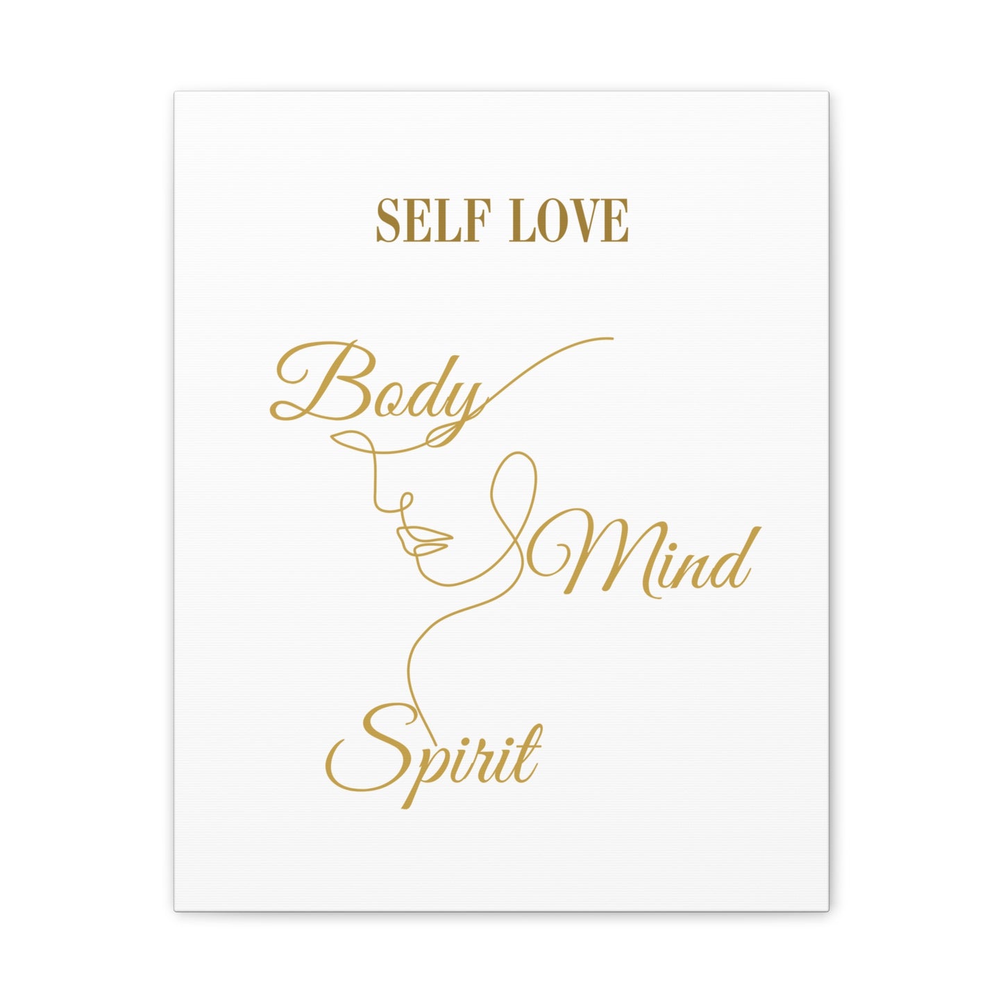 Self Love Canvas Art - Body Mind Spirit Wall Decor