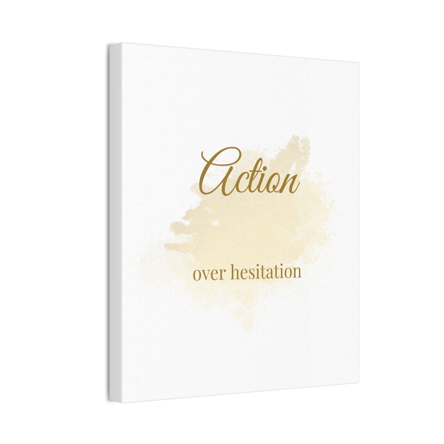 Inspirational Canvas Art - "Action over Hesitation" Motivational Wall Decor