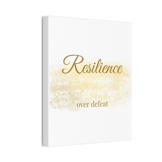 Inspirational Canvas Wall Art - "Resilience Over Defeat" - Motivational Decor