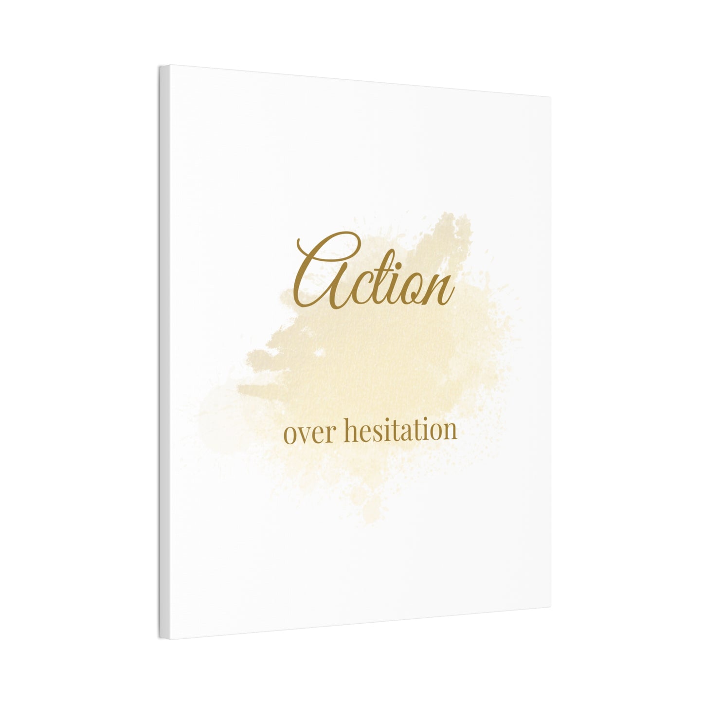 Inspirational Canvas Art - "Action over Hesitation" Motivational Wall Decor