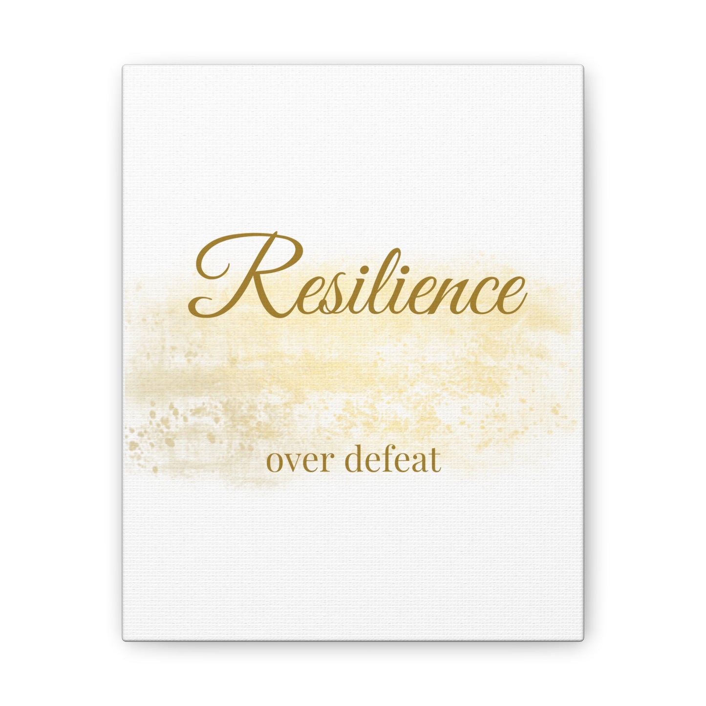 Inspirational Canvas Wall Art - "Resilience Over Defeat" - Motivational Decor