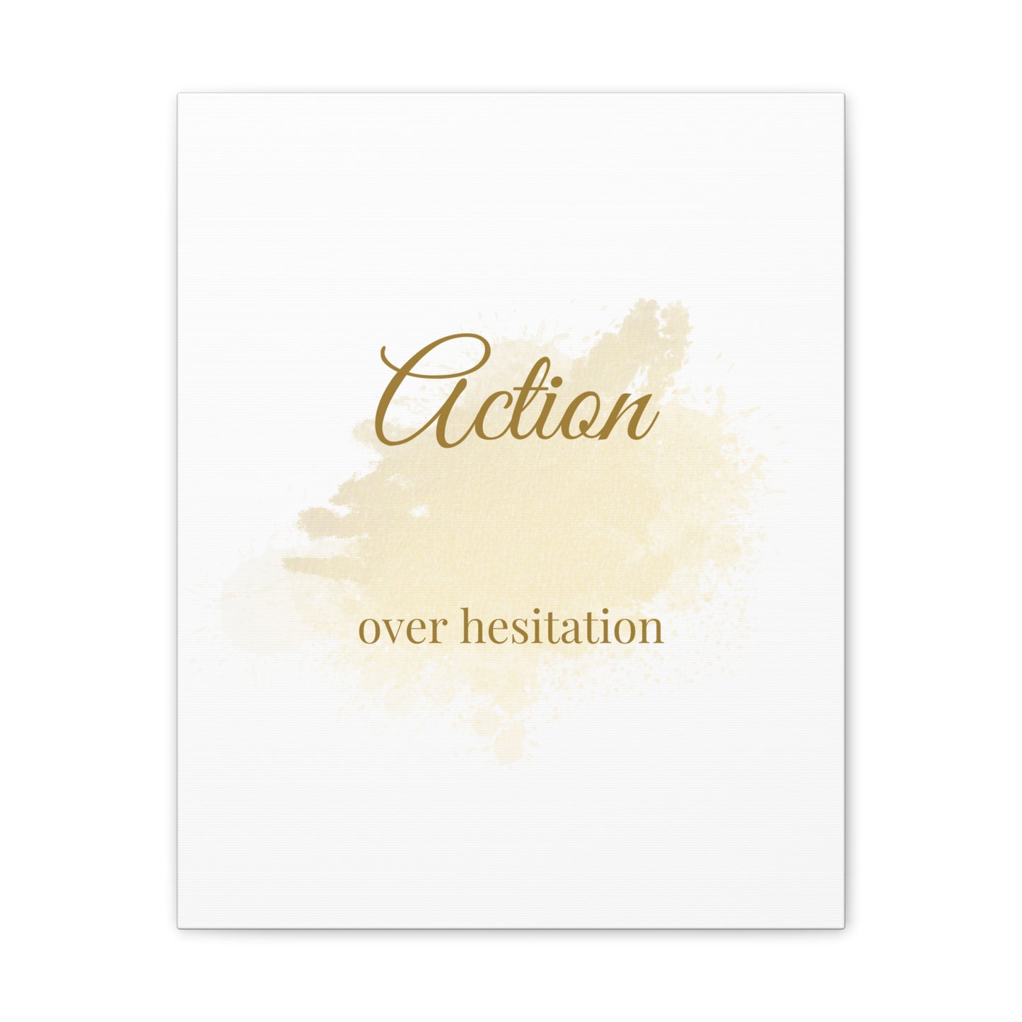 Inspirational Canvas Art - "Action over Hesitation" Motivational Wall Decor