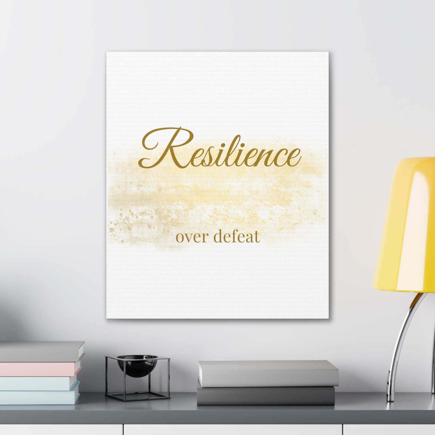 Inspirational Canvas Wall Art - "Resilience Over Defeat" - Motivational Decor