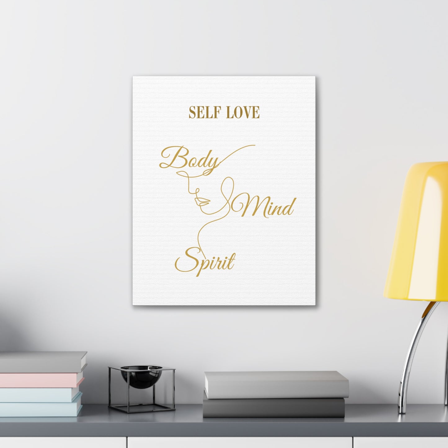 Self Love Canvas Art - Body Mind Spirit Wall Decor