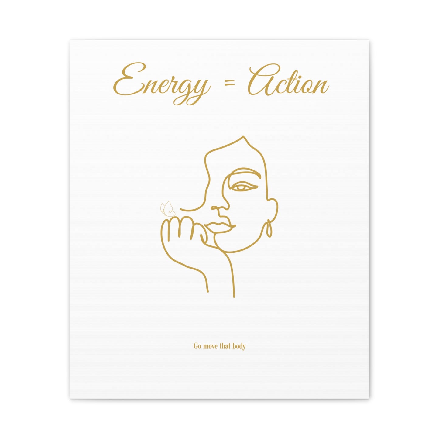 Inspirational Canvas Art - "Energy = Action" Wall Decor