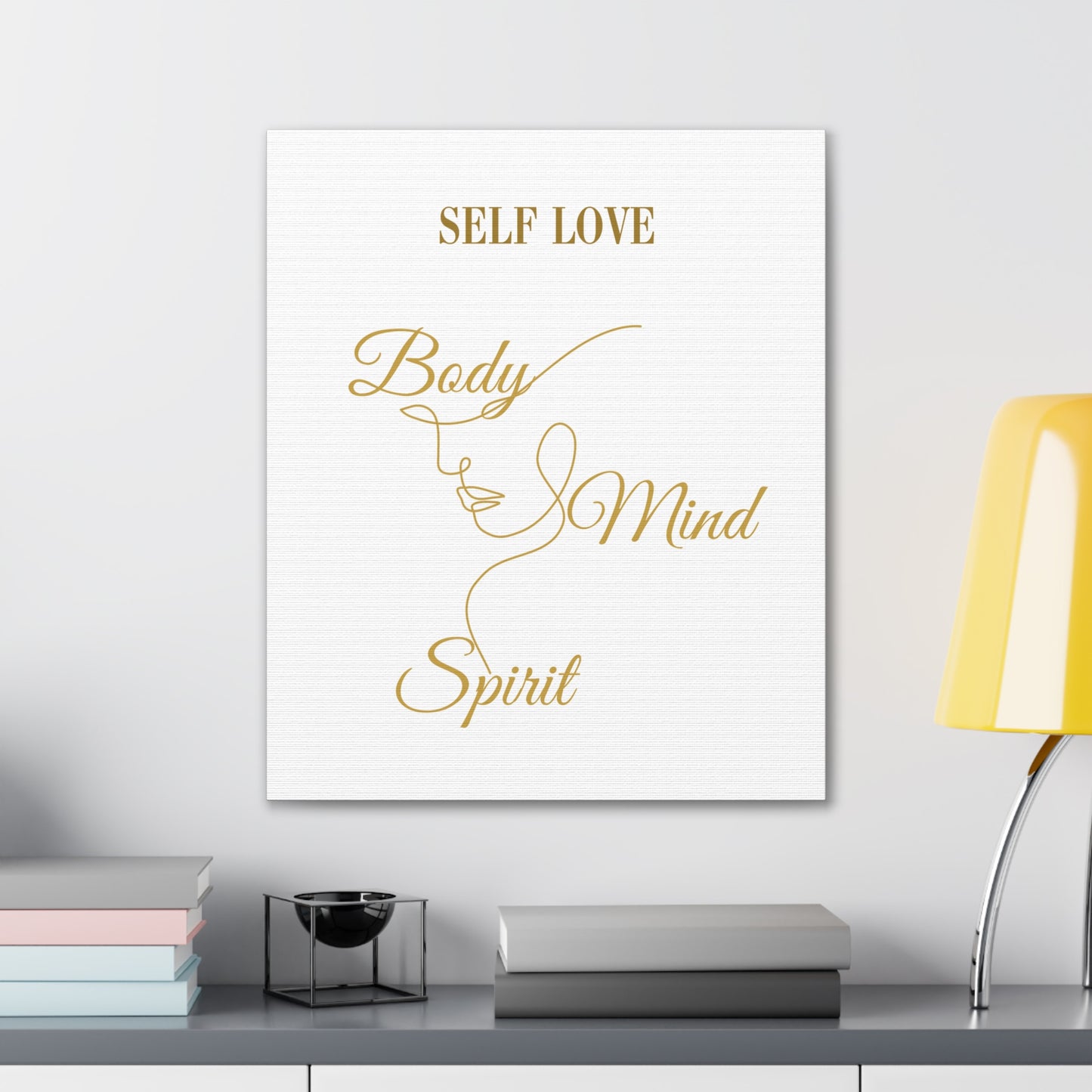 Self Love Canvas Art - Body Mind Spirit Wall Decor