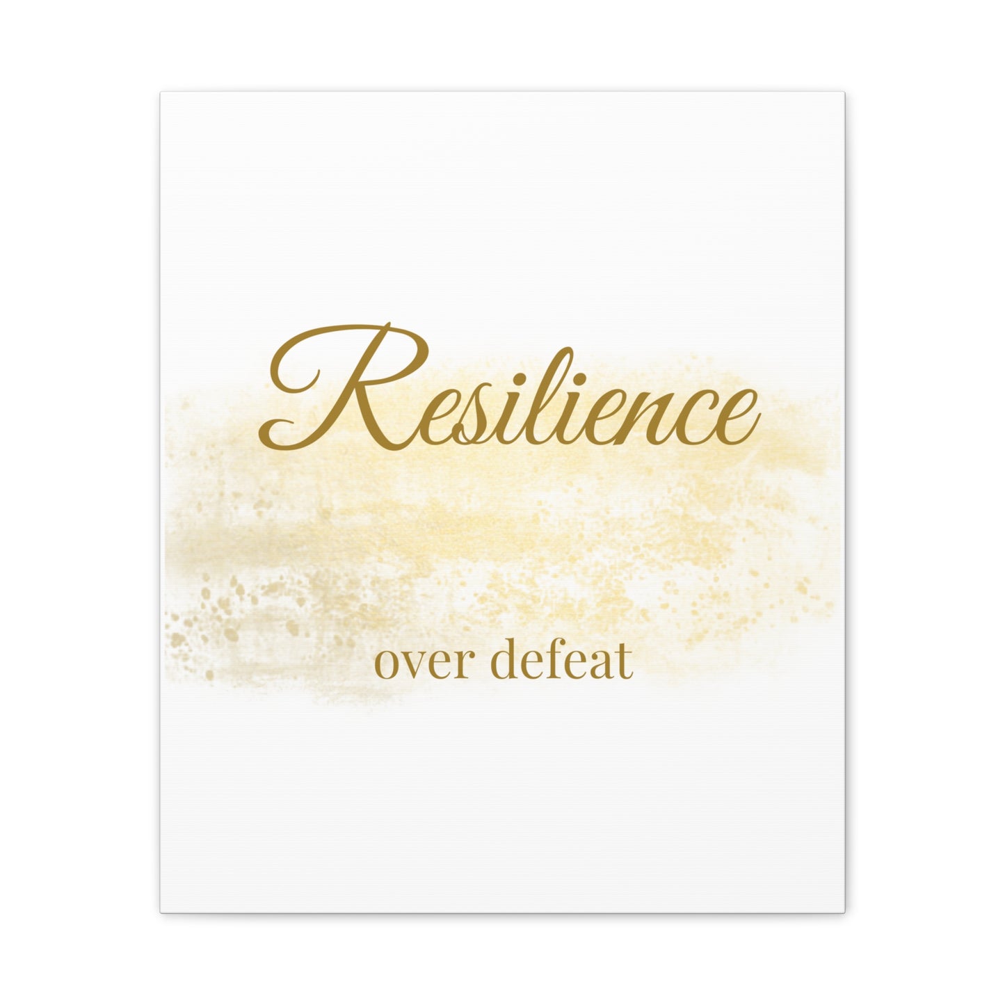 Inspirational Canvas Wall Art - "Resilience Over Defeat" - Motivational Decor