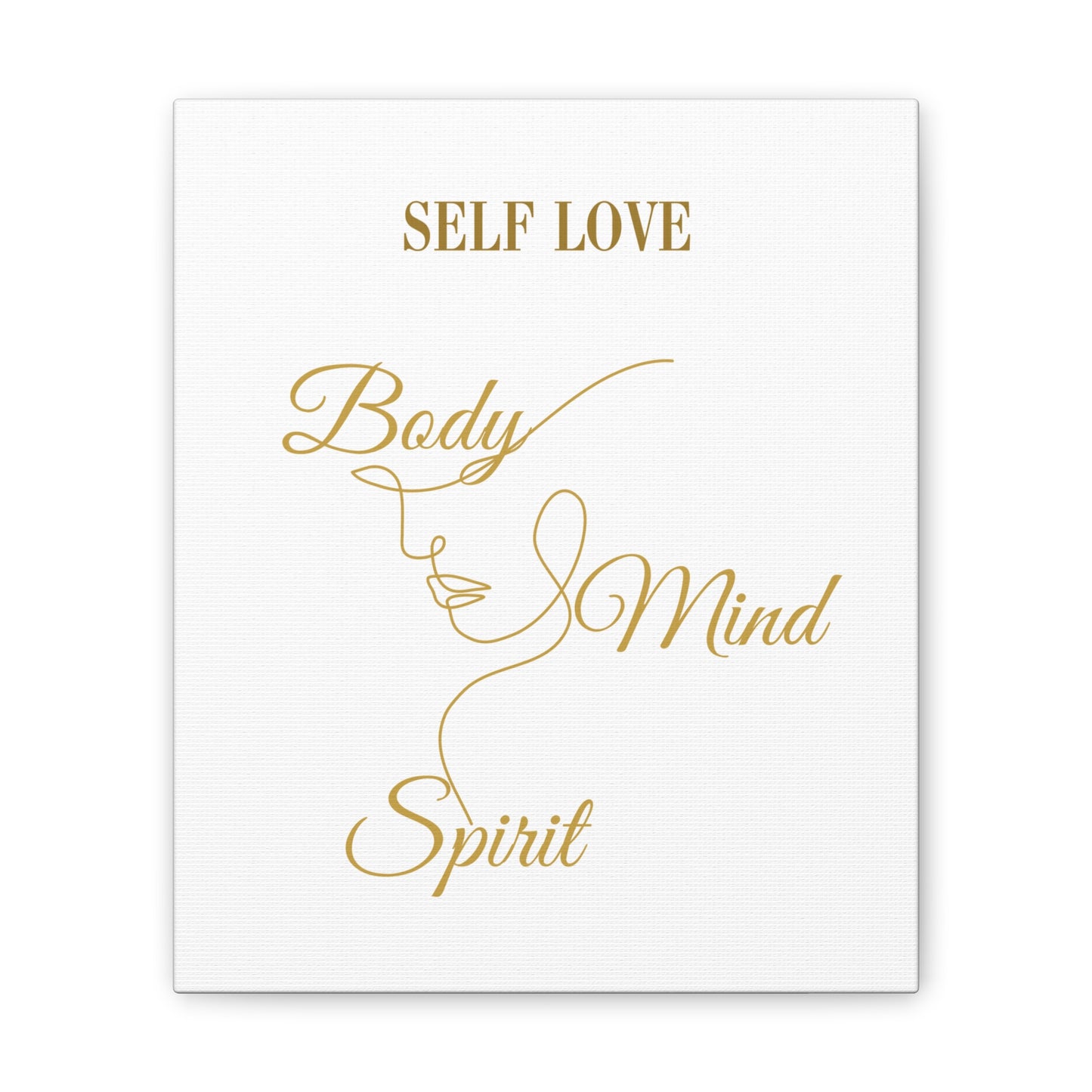 Self Love Canvas Art - Body Mind Spirit Wall Decor