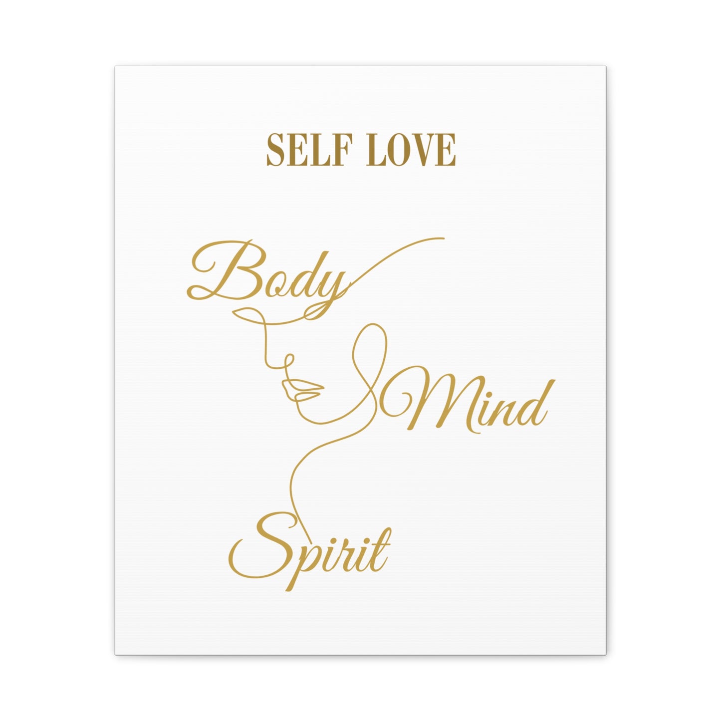 Self Love Canvas Art - Body Mind Spirit Wall Decor