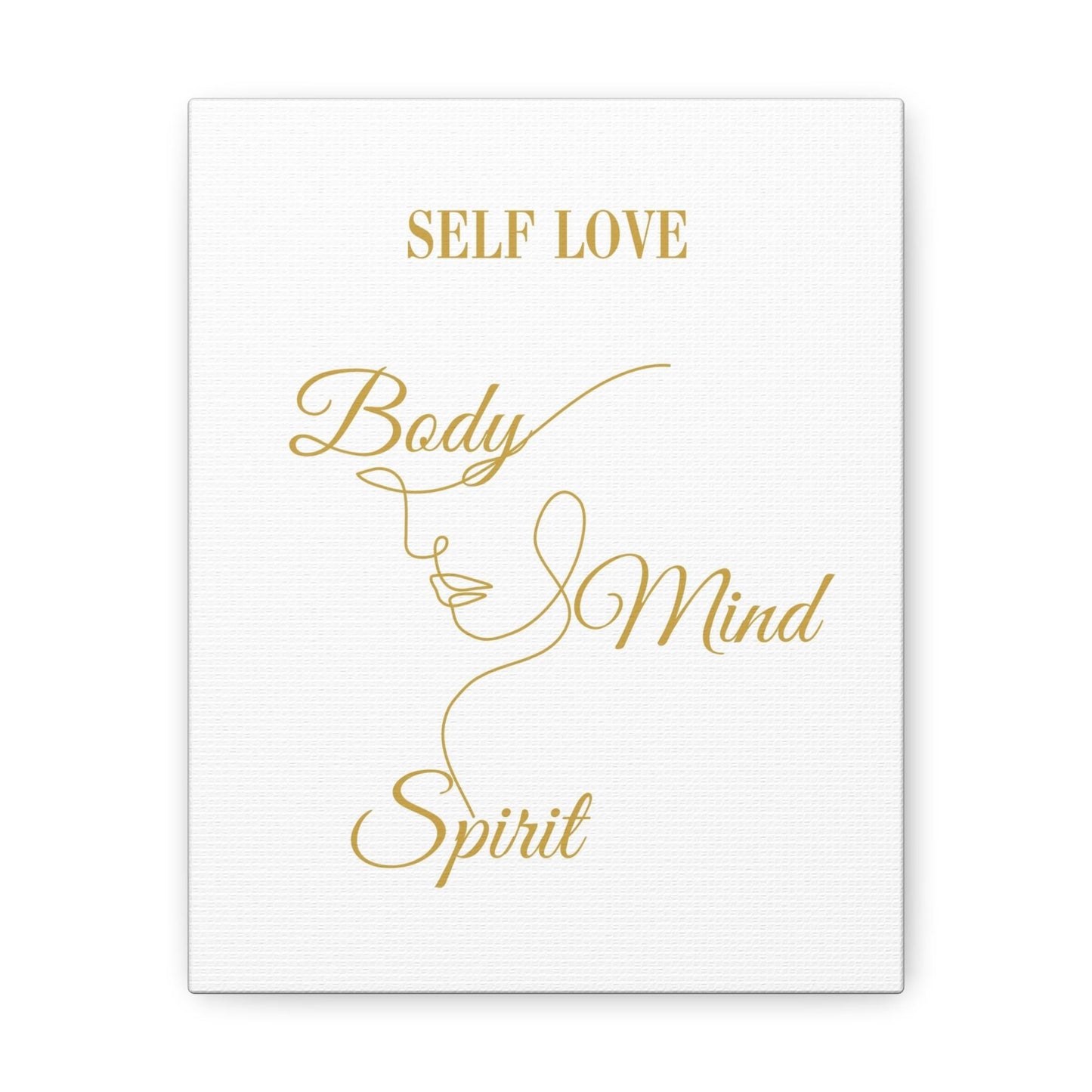 white brown Self Love Wall Art| Body Mind Spirit | Self Love Prints | Self Care Wall Art | Mindfulness Wall Art |  | Digital Print